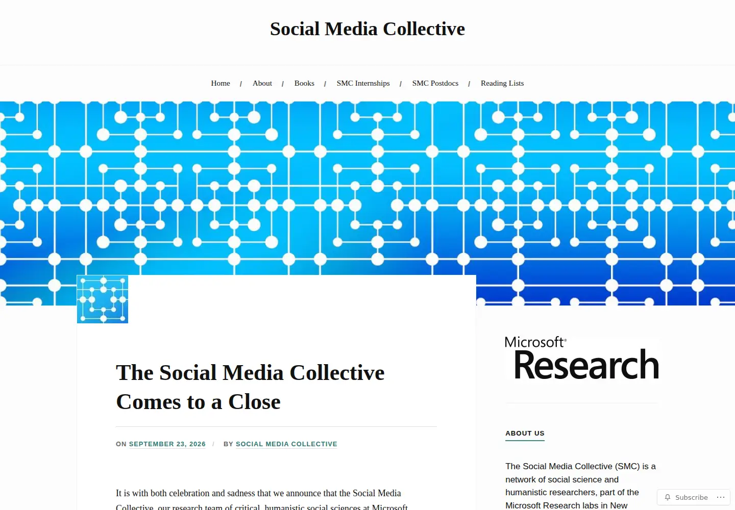 Screenshot of socialmediacollective.org