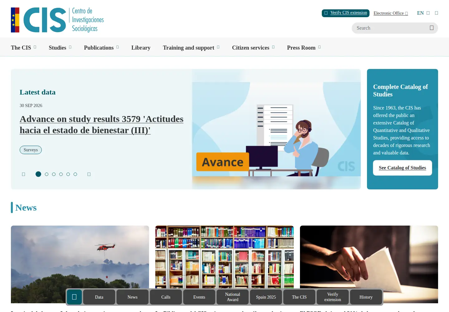 Screenshot of cis.es
