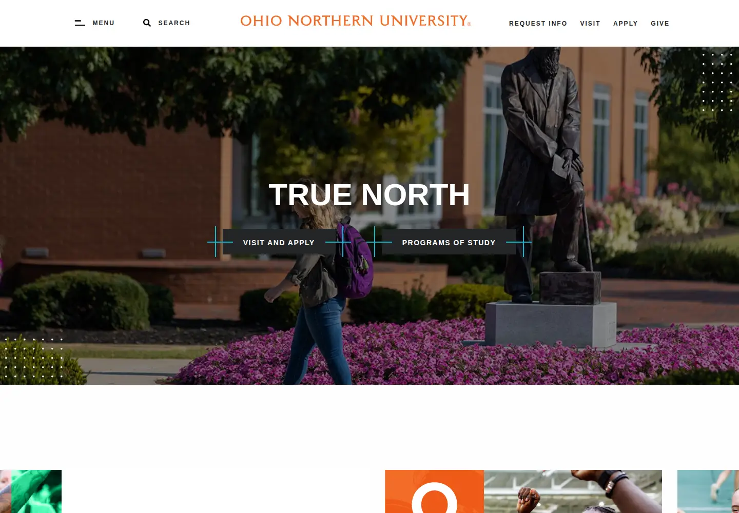 Screenshot of onu.edu