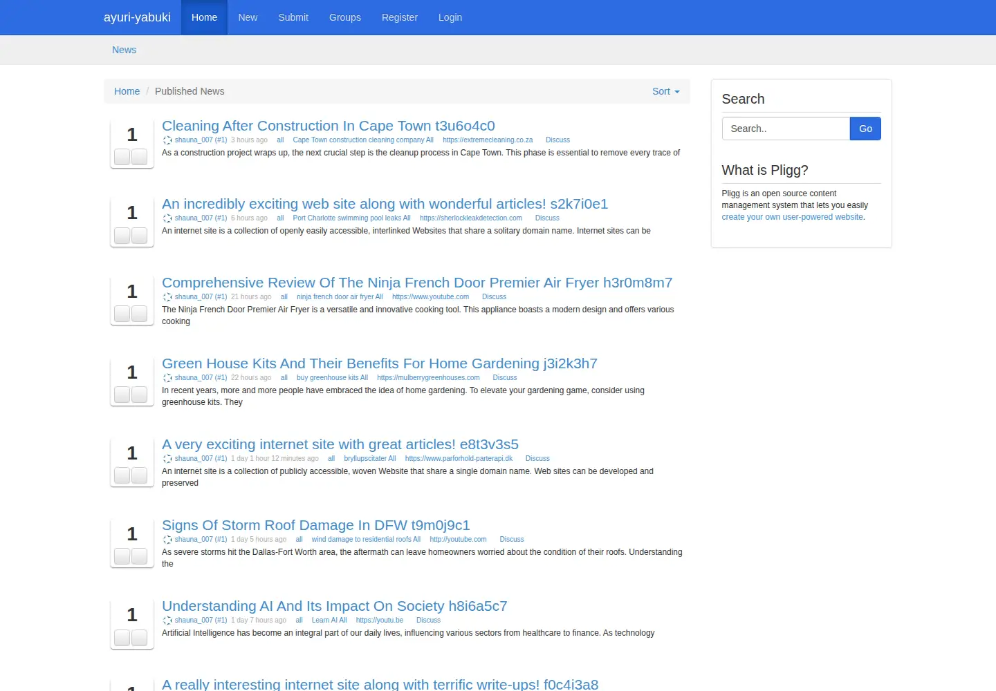 Screenshot of ayuri-yabuki.org