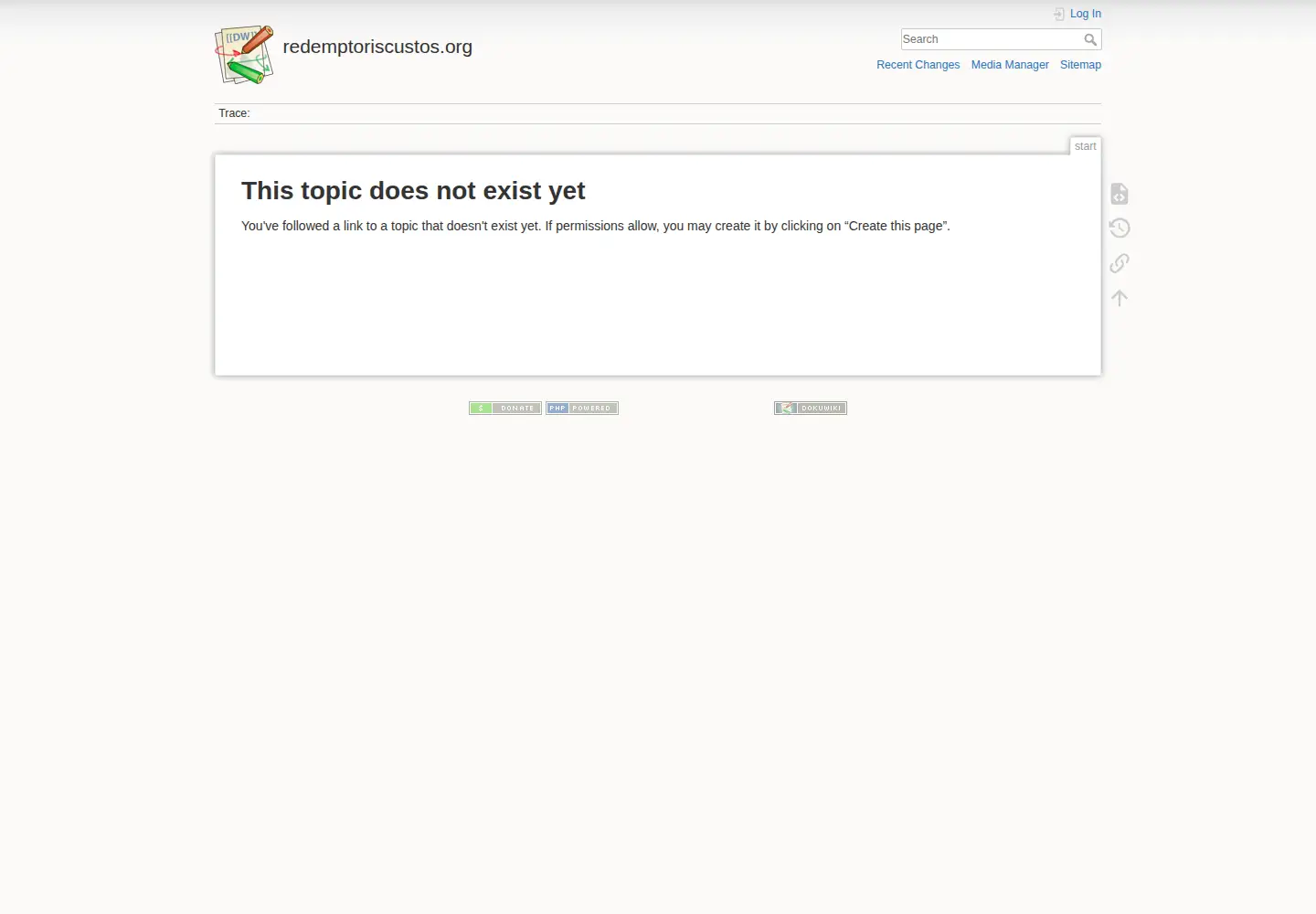 Screenshot of redemptoriscustos.org