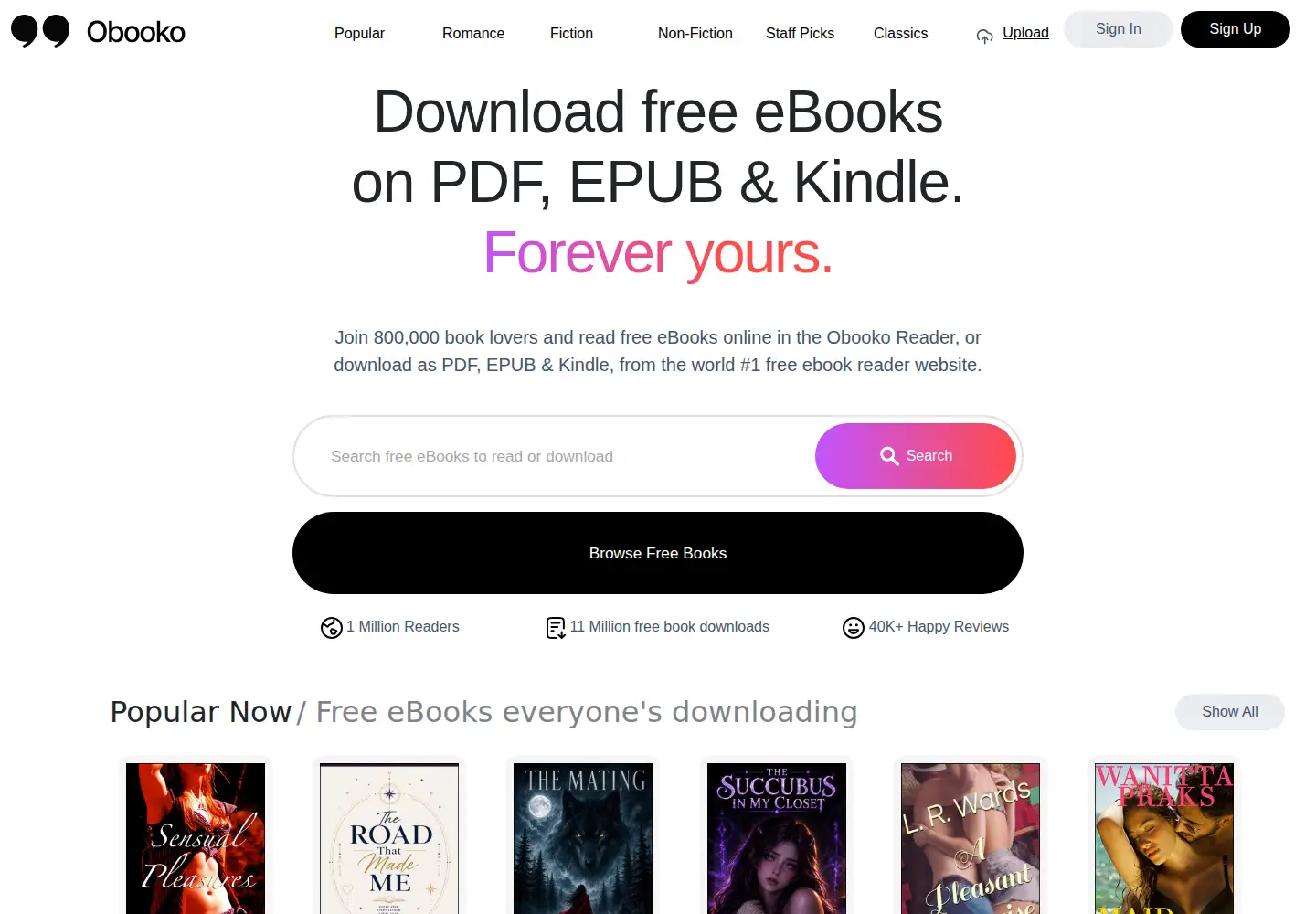 Screenshot of obooko.com