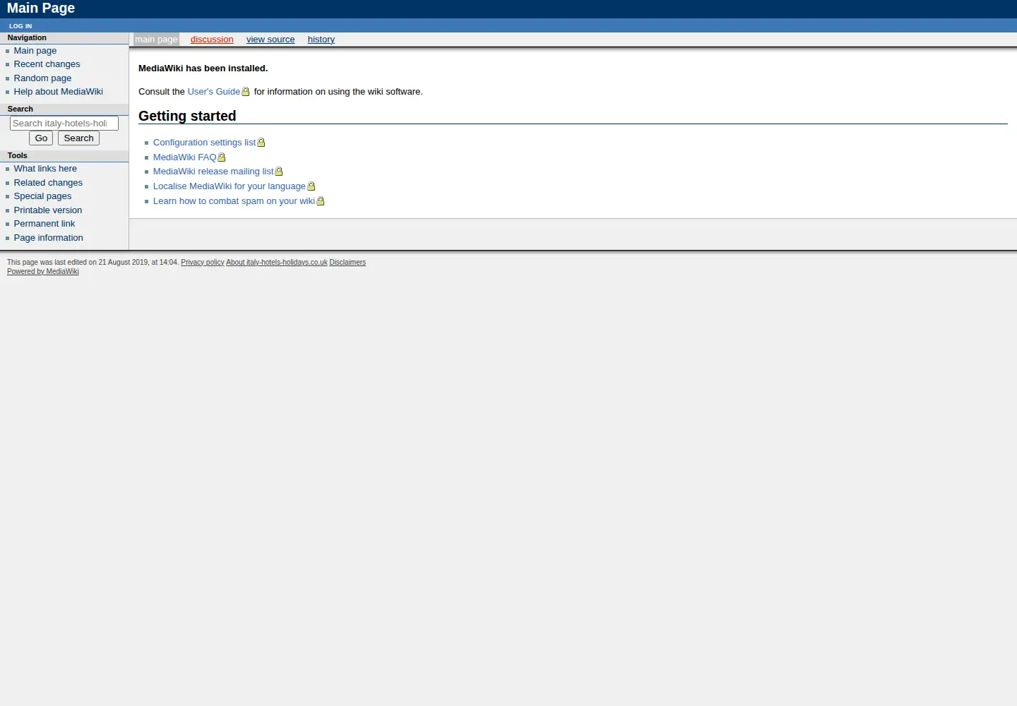 Screenshot of italy-hotels-holidays.co.uk