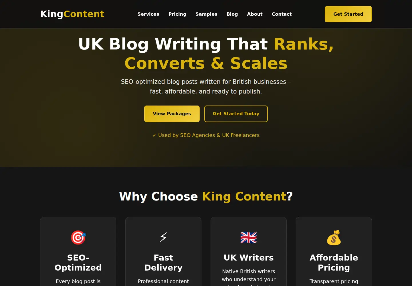 Screenshot of kingcontent.co.uk
