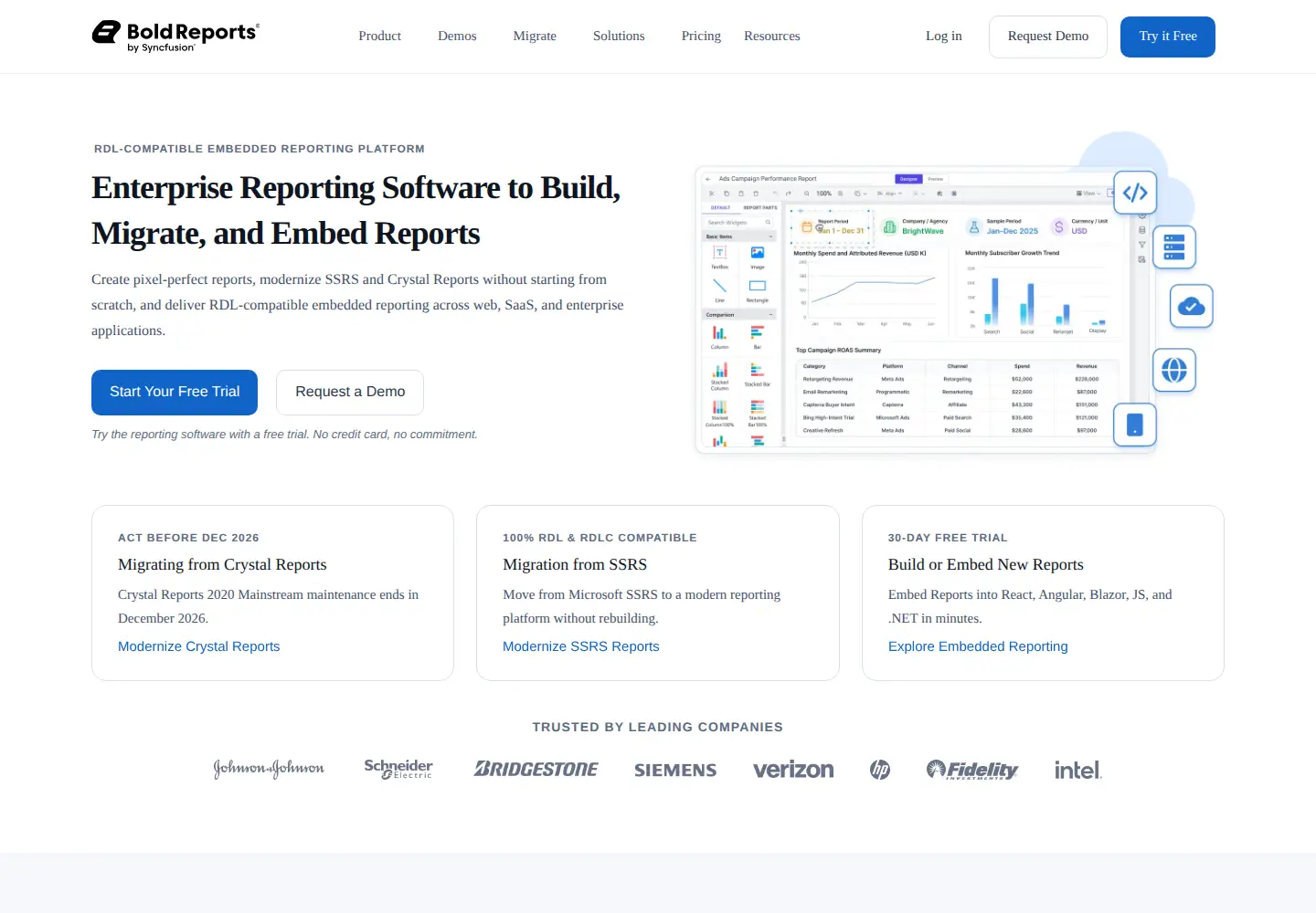 Screenshot of boldreports.com