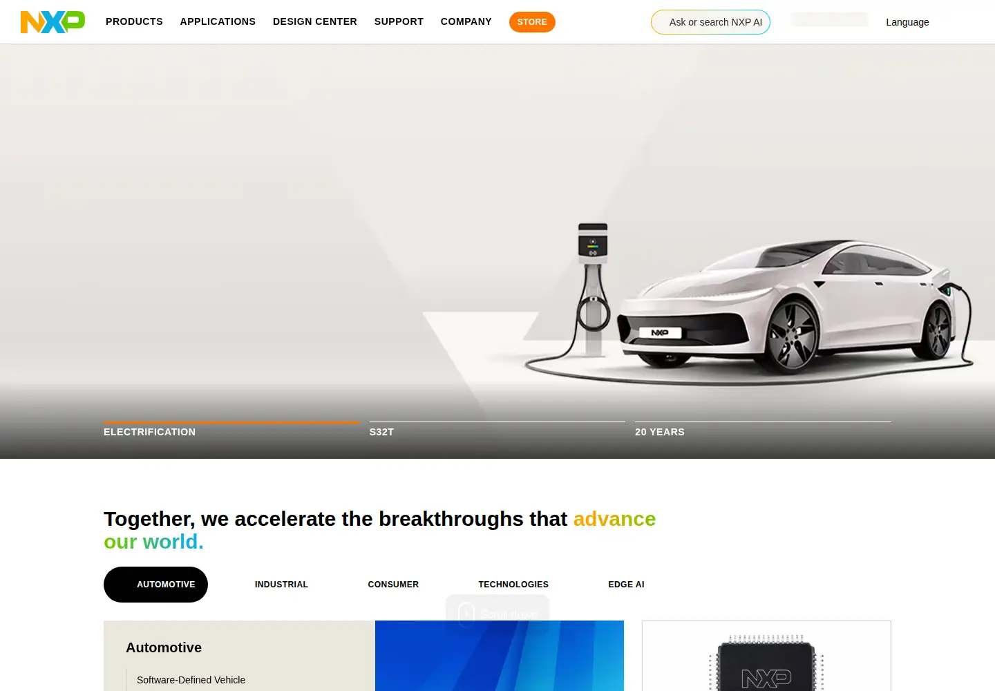Screenshot of freescale.com