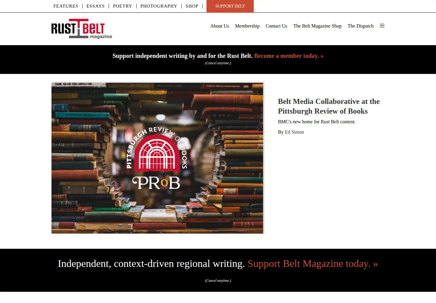 Screenshot of beltmag.com