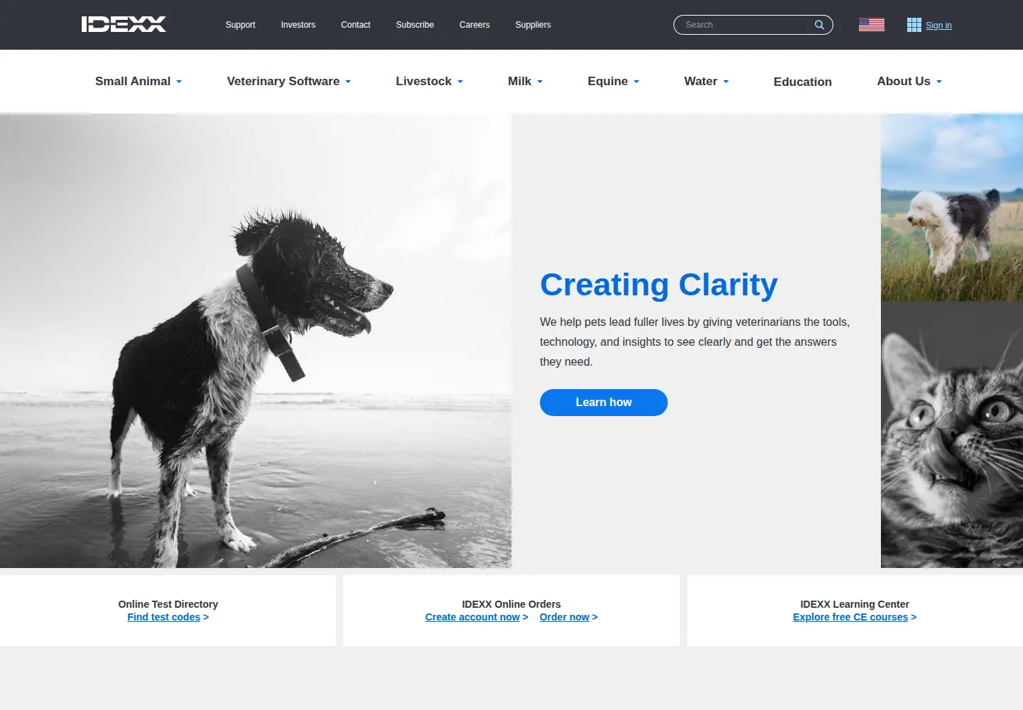Screenshot of idexx.com