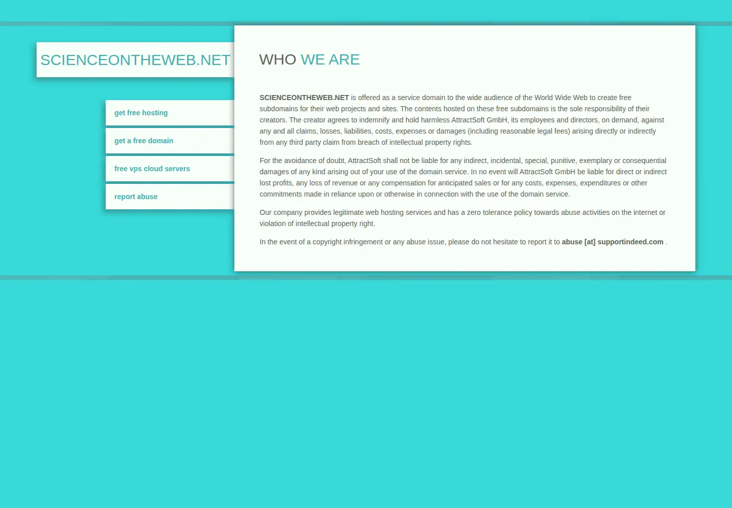 Screenshot of scienceontheweb.net