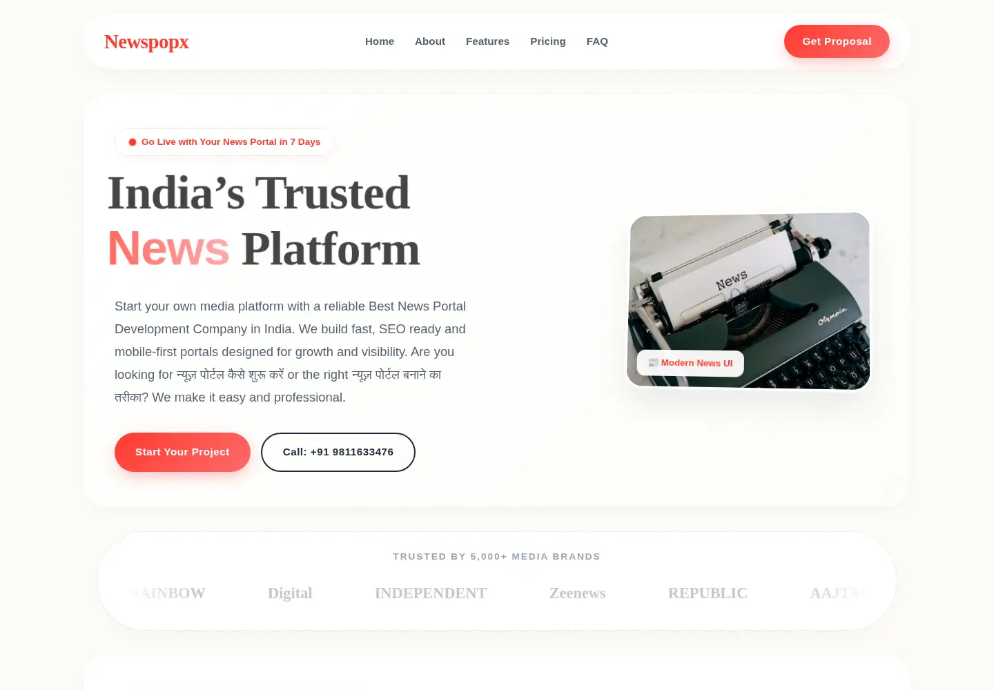 Screenshot of newspopx.com