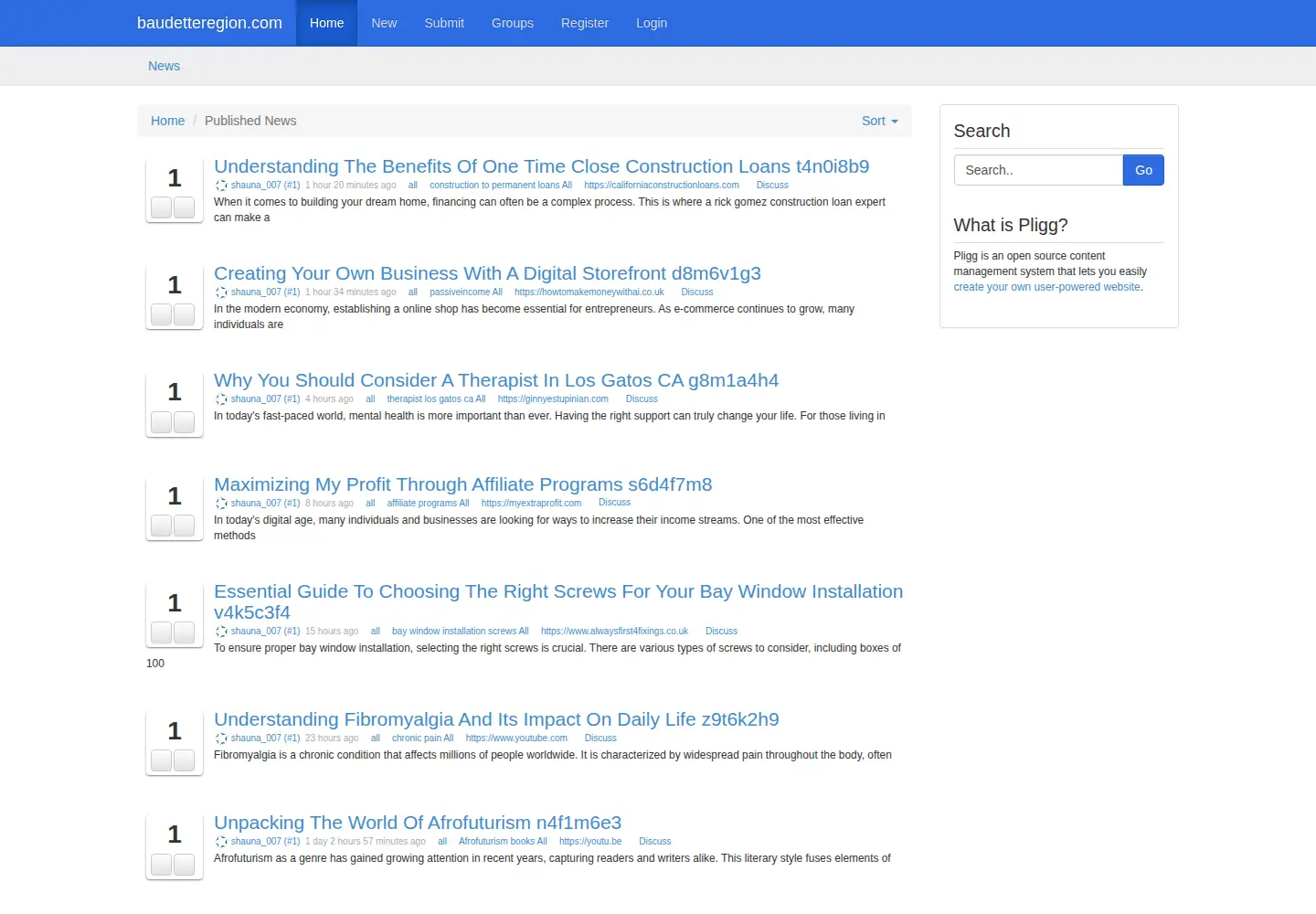 Screenshot of baudetteregion.com