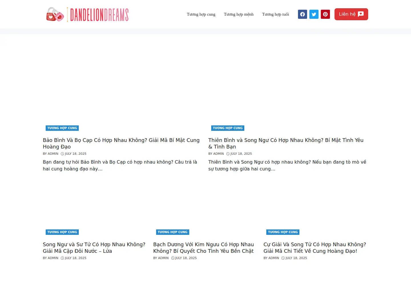 Screenshot of dandelionsanddaydreams.com
