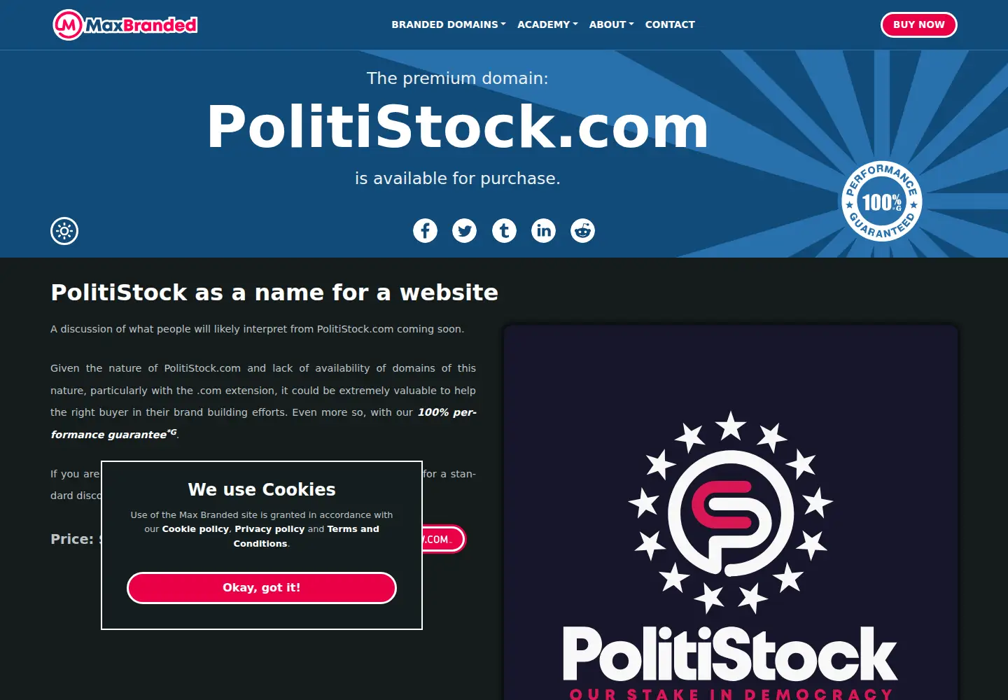 Screenshot of politistock.com