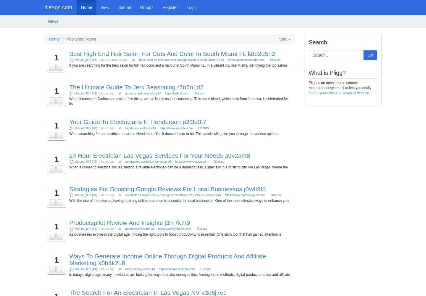 Screenshot of diet-gn.com