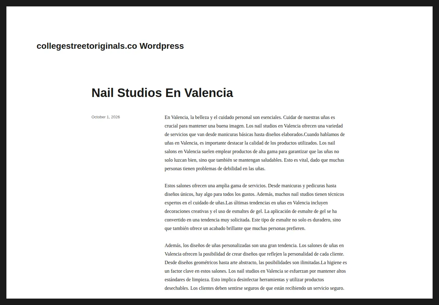 Screenshot of collegestreetoriginals.co.uk