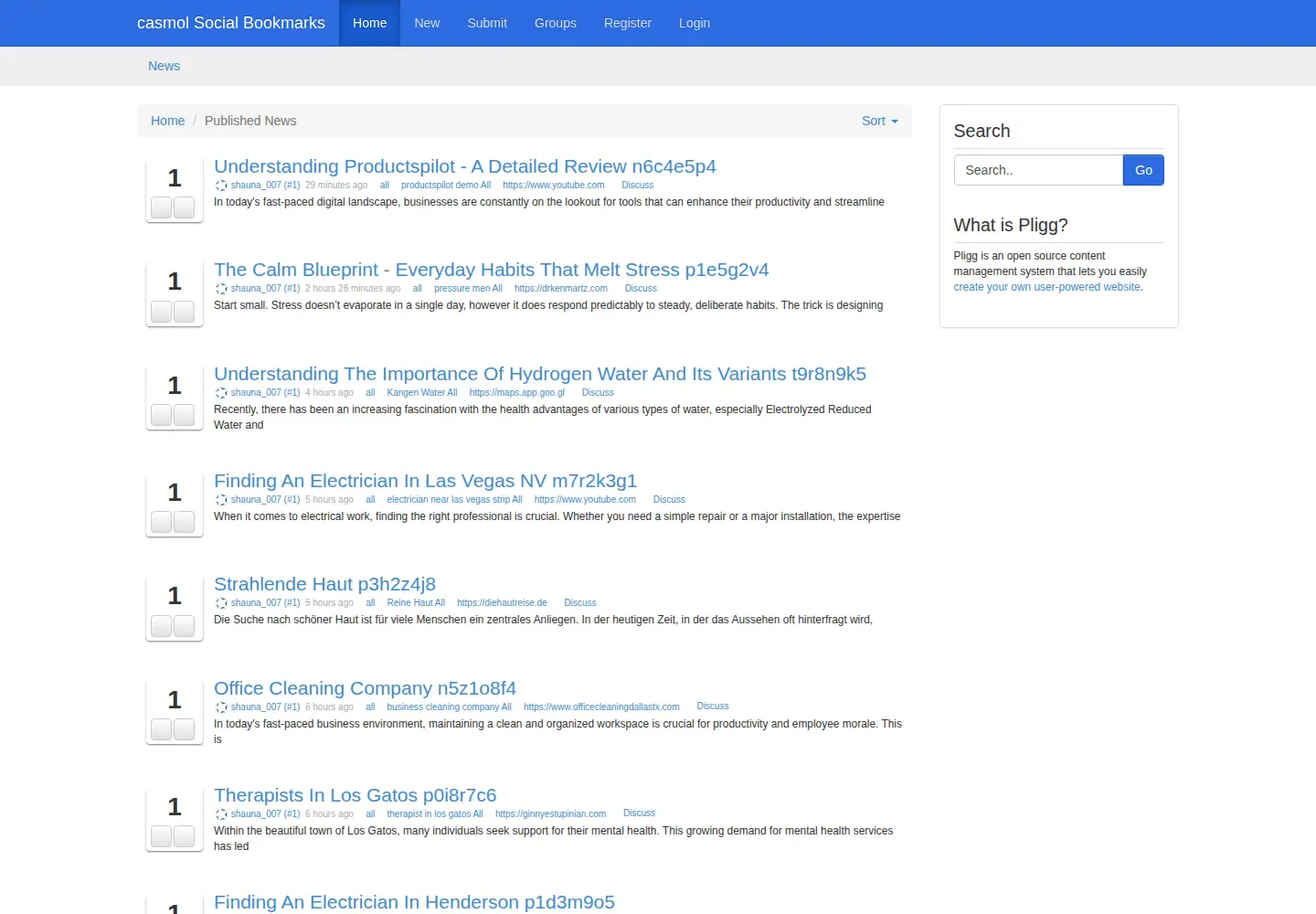 Screenshot of casmol.com