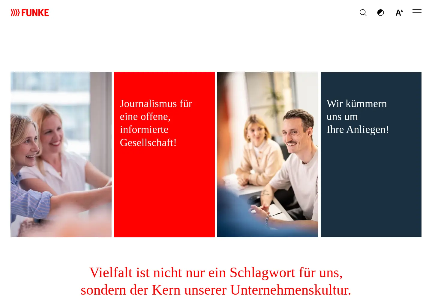 Screenshot of funkemedien.de