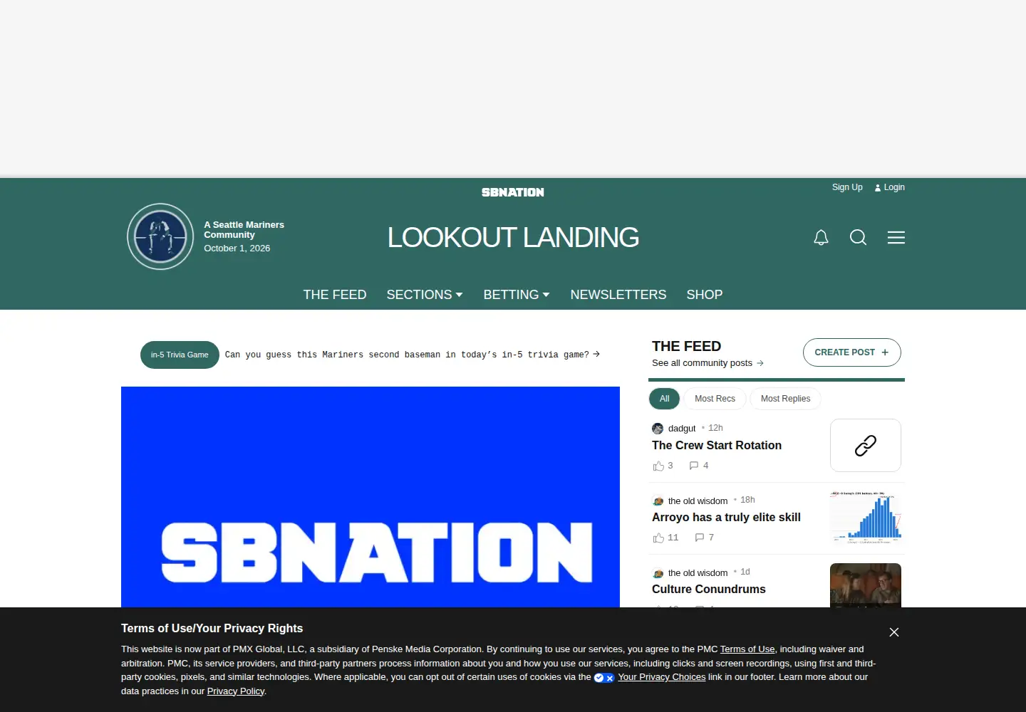 Screenshot of lookoutlanding.com