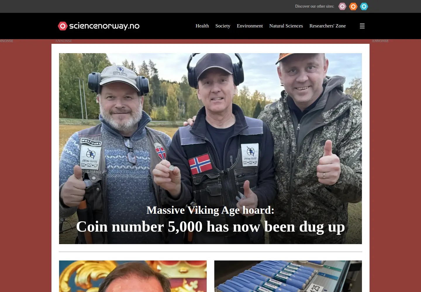 Screenshot of sciencenorway.no
