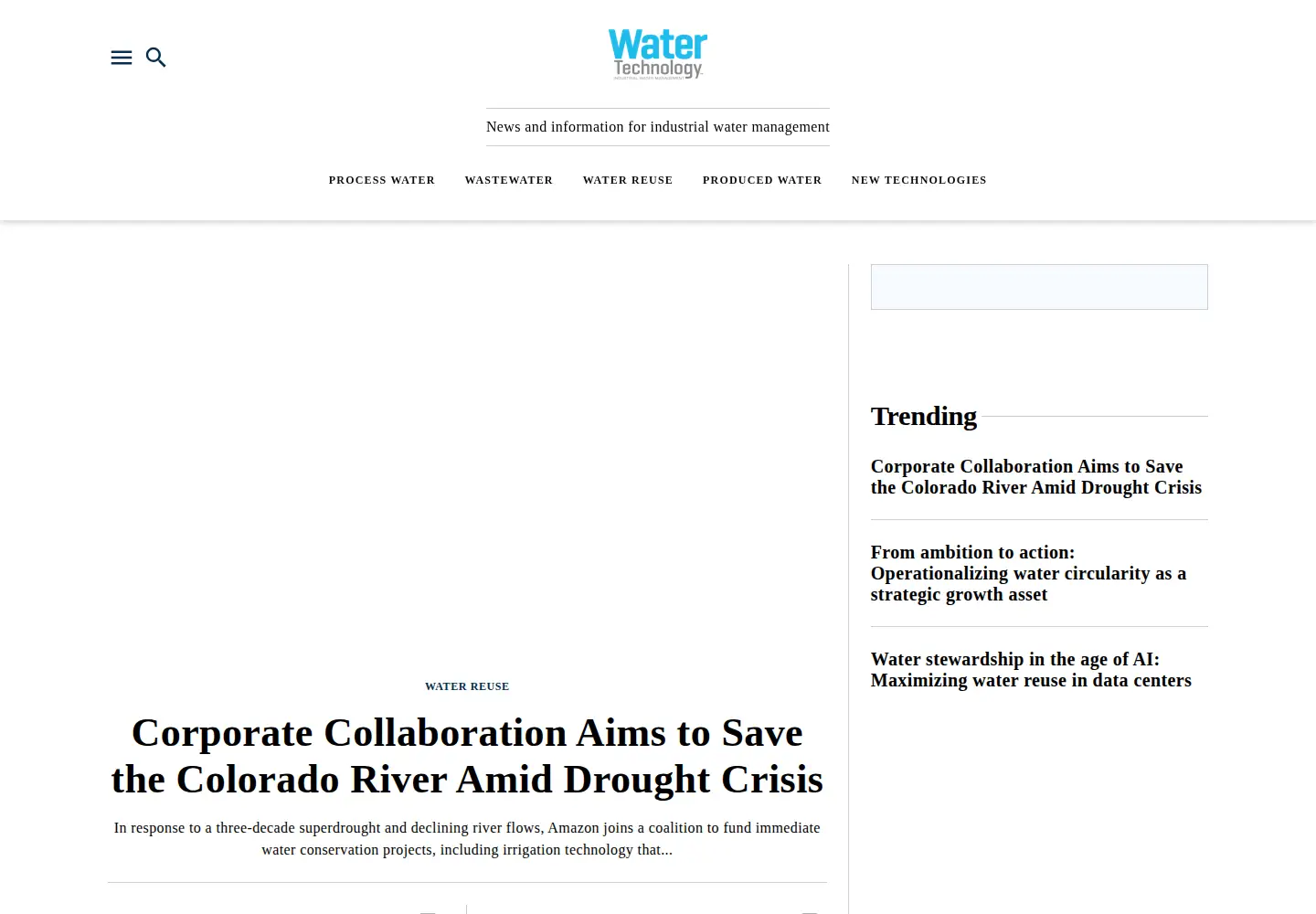 Screenshot of watertechonline.com