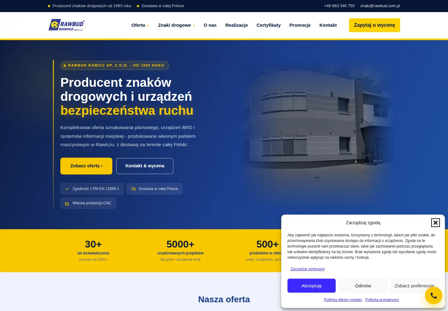 Screenshot of znaki-rawicz.pl