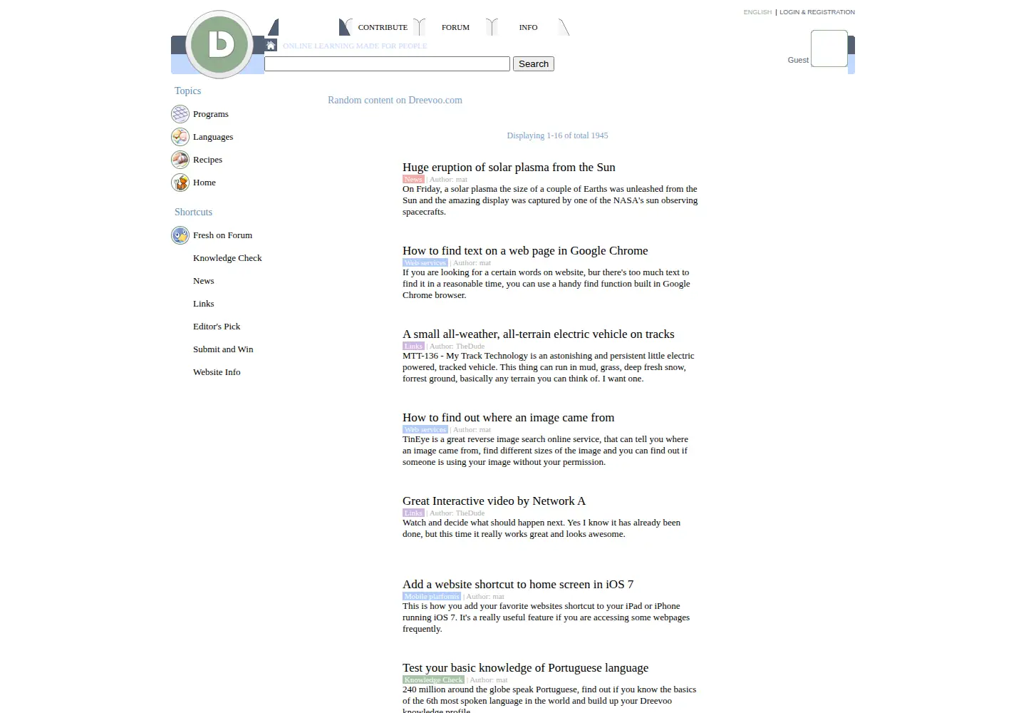Screenshot of dreevoo.com