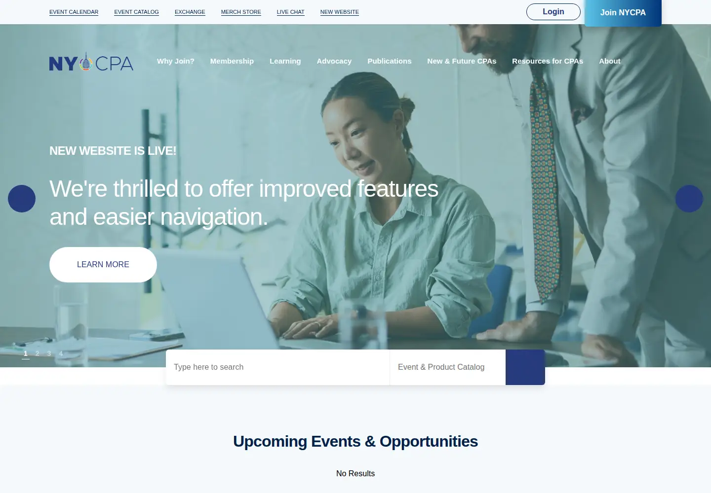 Screenshot of nysscpa.org