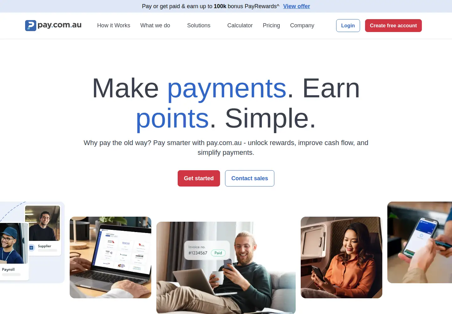 Screenshot of pay.com.au