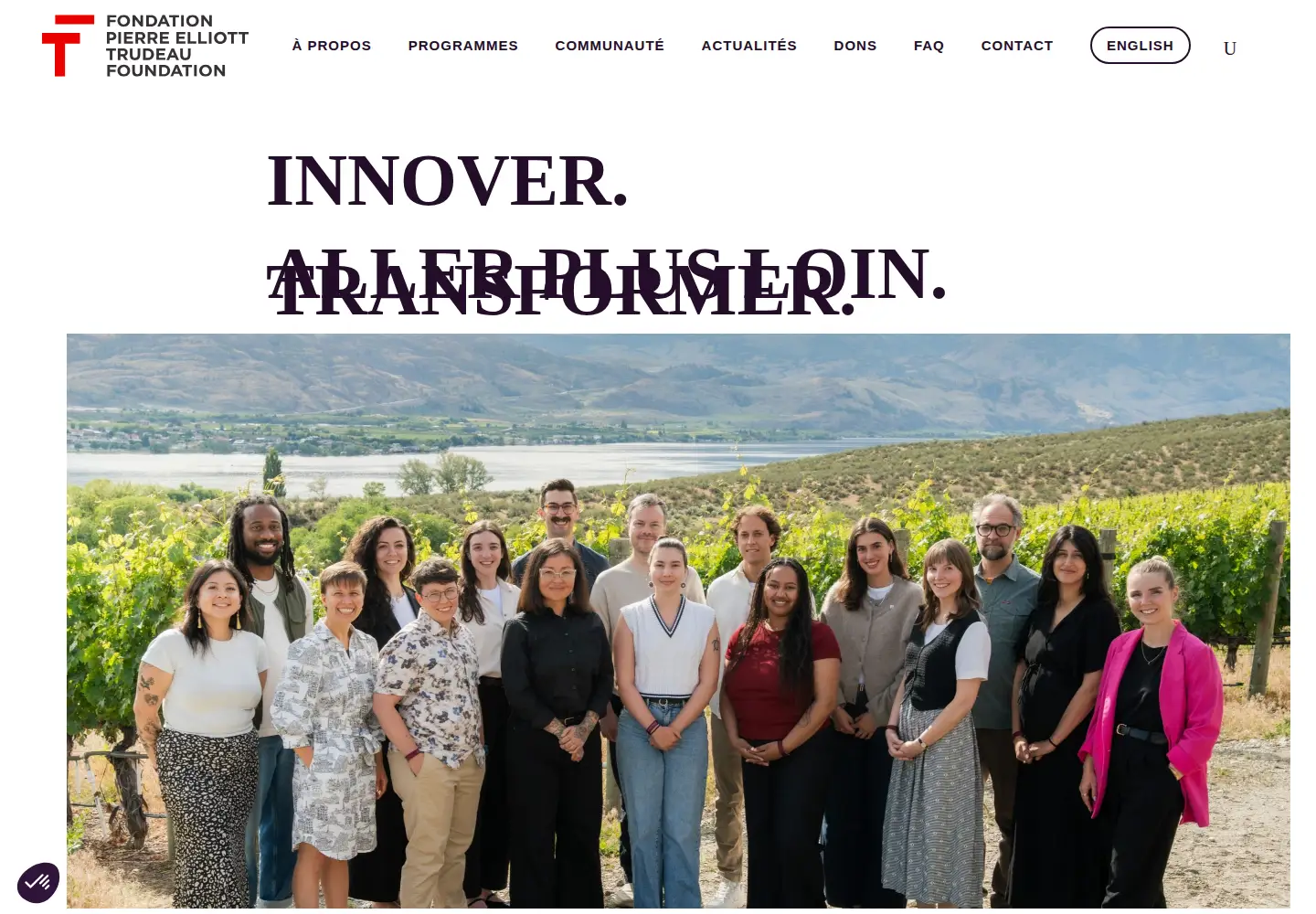 Screenshot of trudeaufoundation.ca
