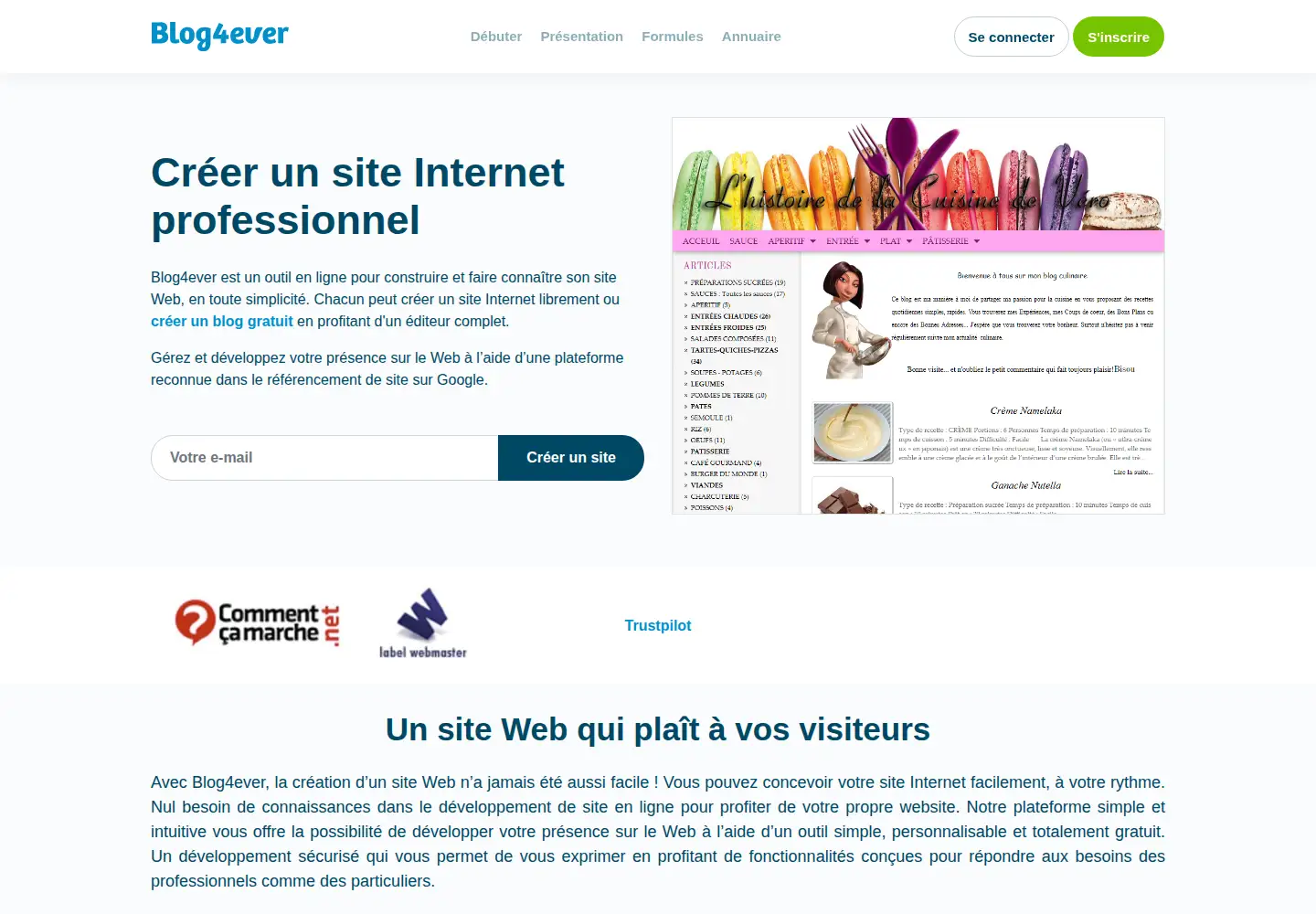 Screenshot of blog4ever.com