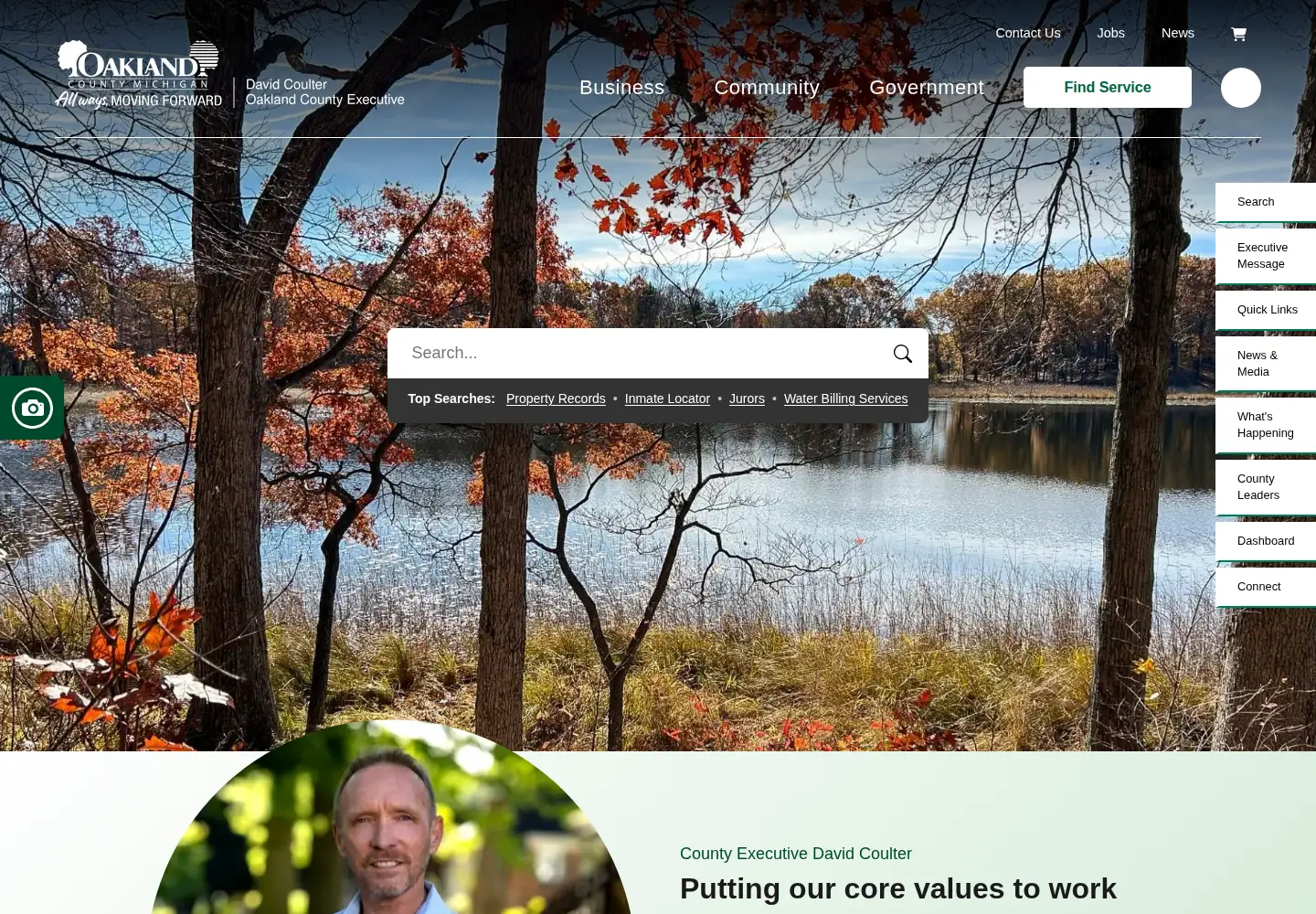Screenshot of oakgov.com