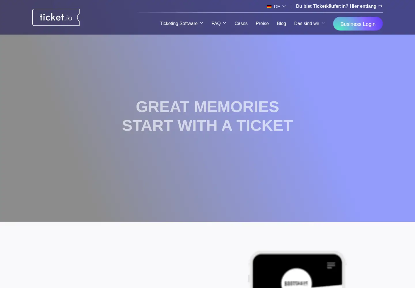 Screenshot of ticket.io