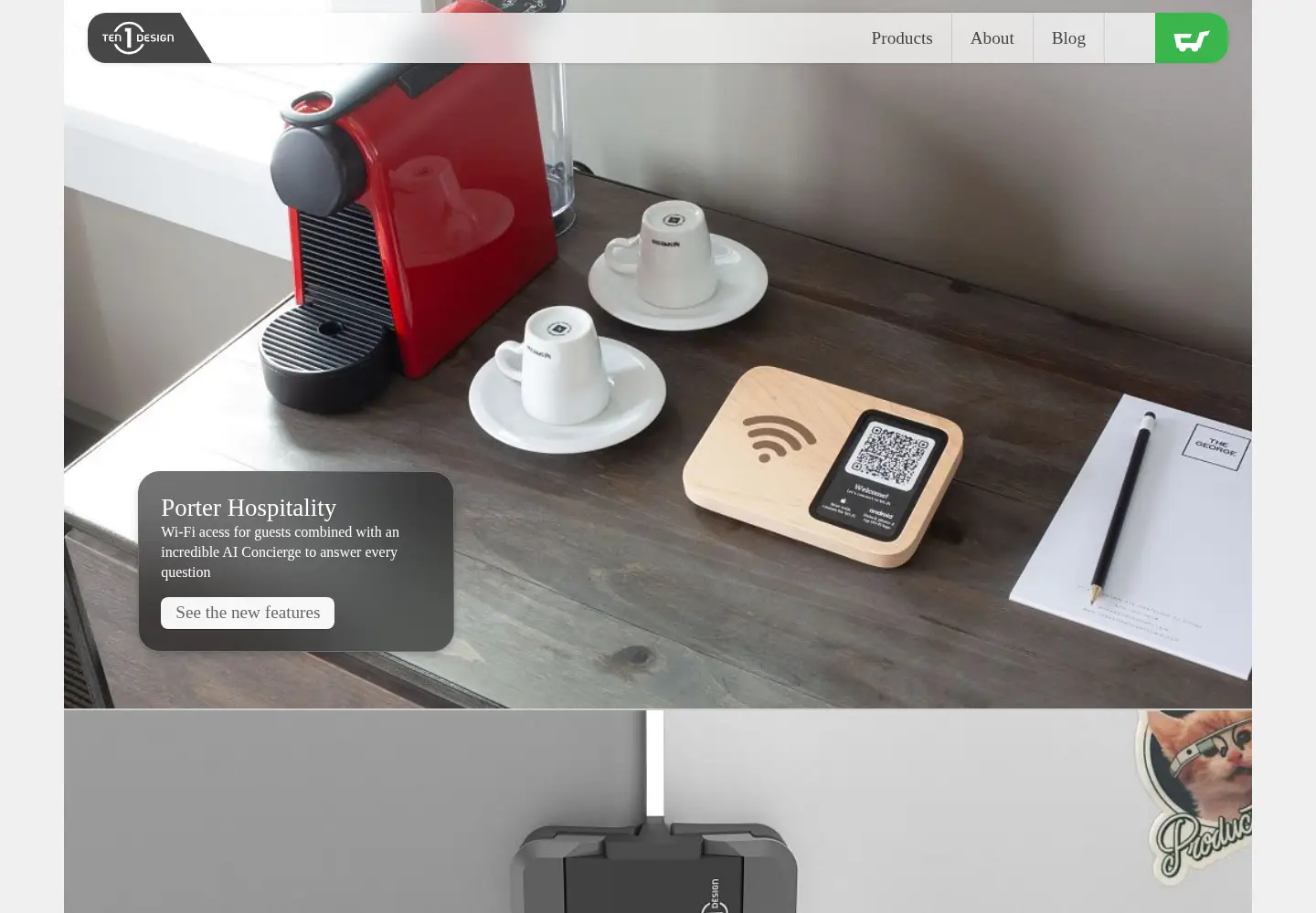 Screenshot of tenonedesign.com