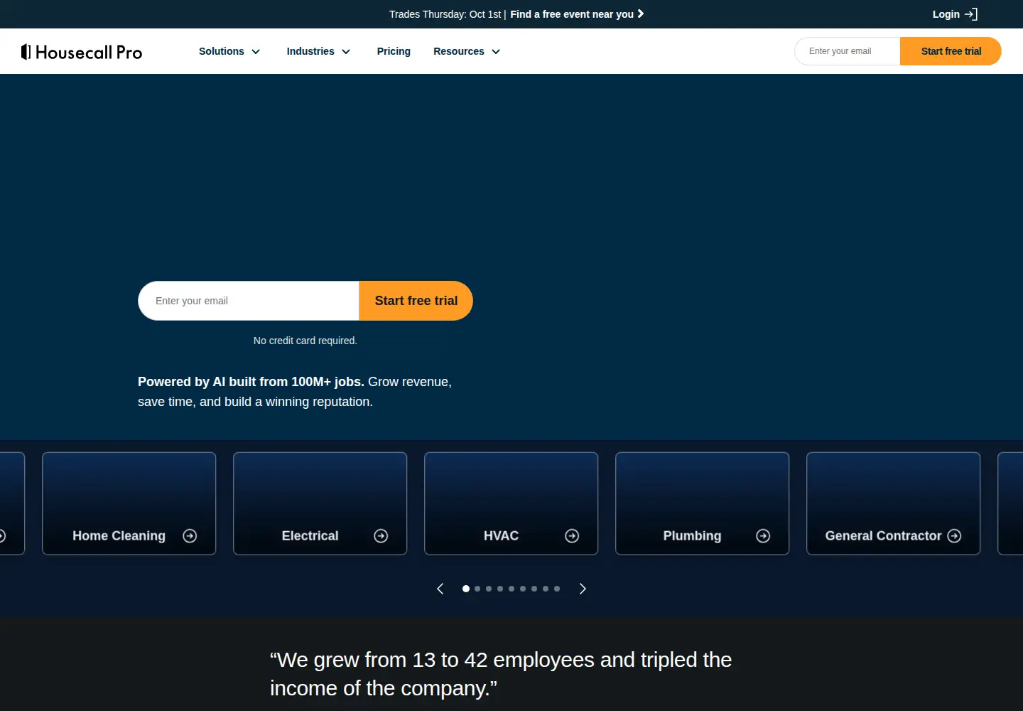 Screenshot of housecallpro.com