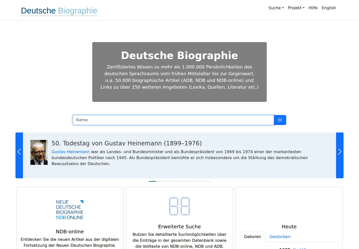 Screenshot of deutsche-biographie.de