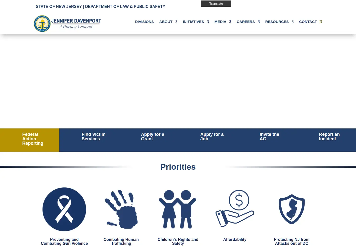 Screenshot of njoag.gov