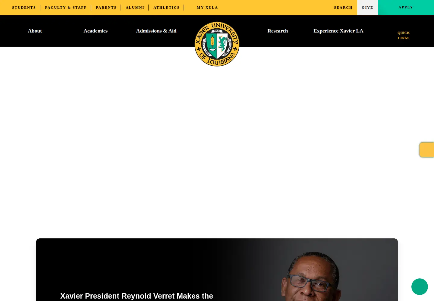 Screenshot of xula.edu