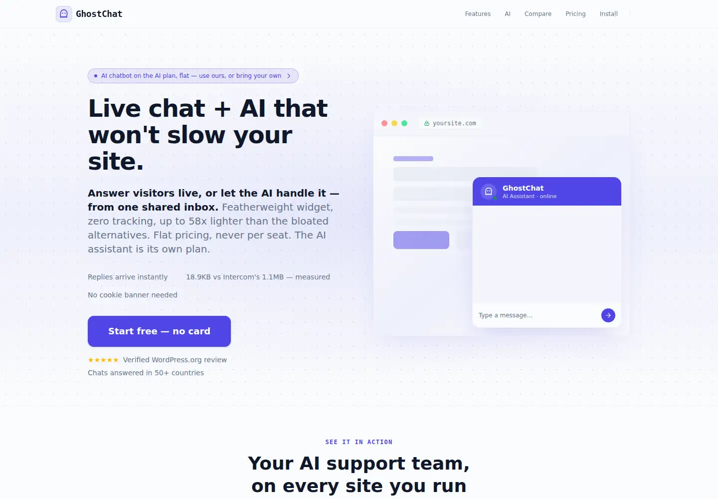 Screenshot of ghostchat.dev