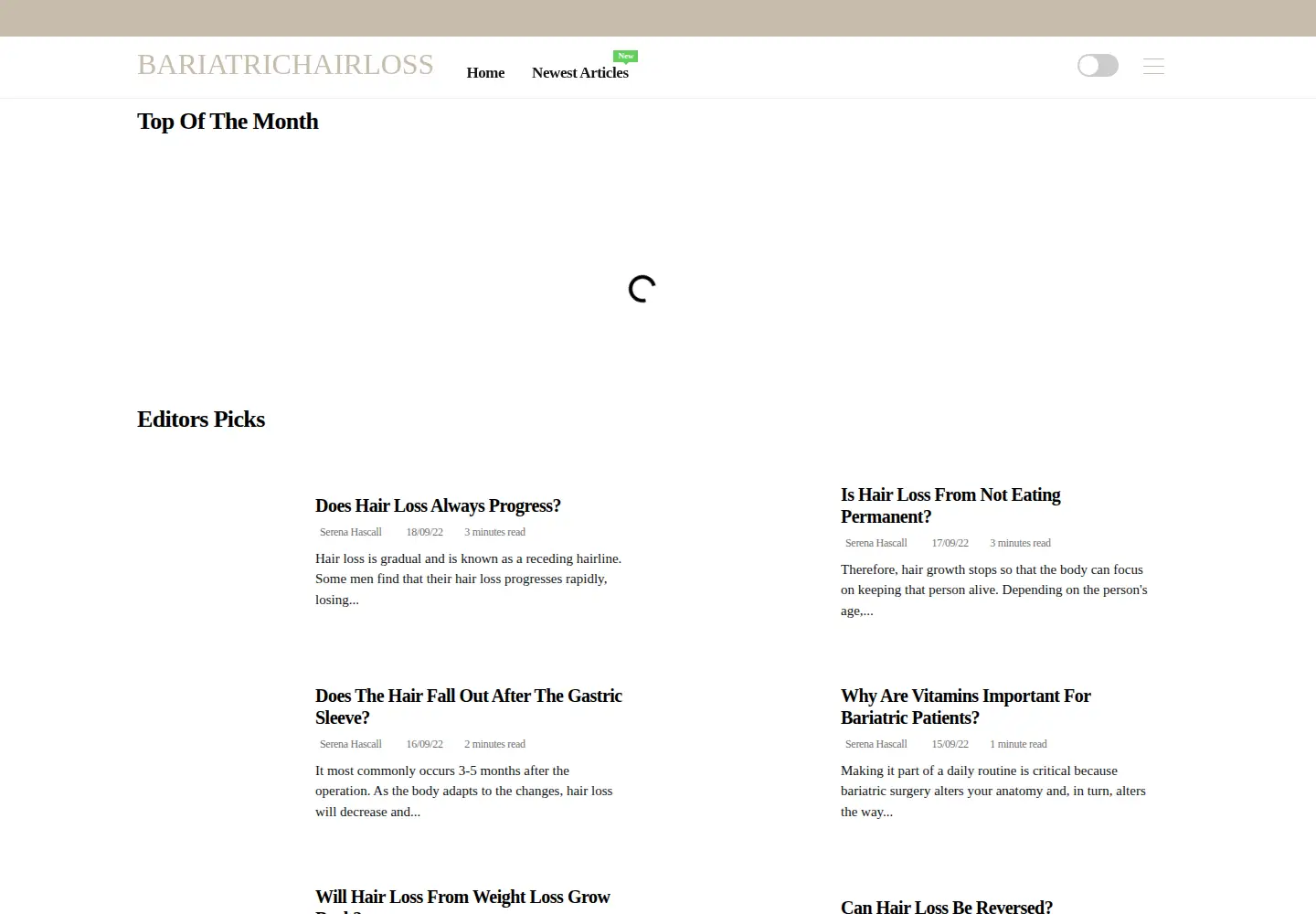 Screenshot of bariatrichairloss.life