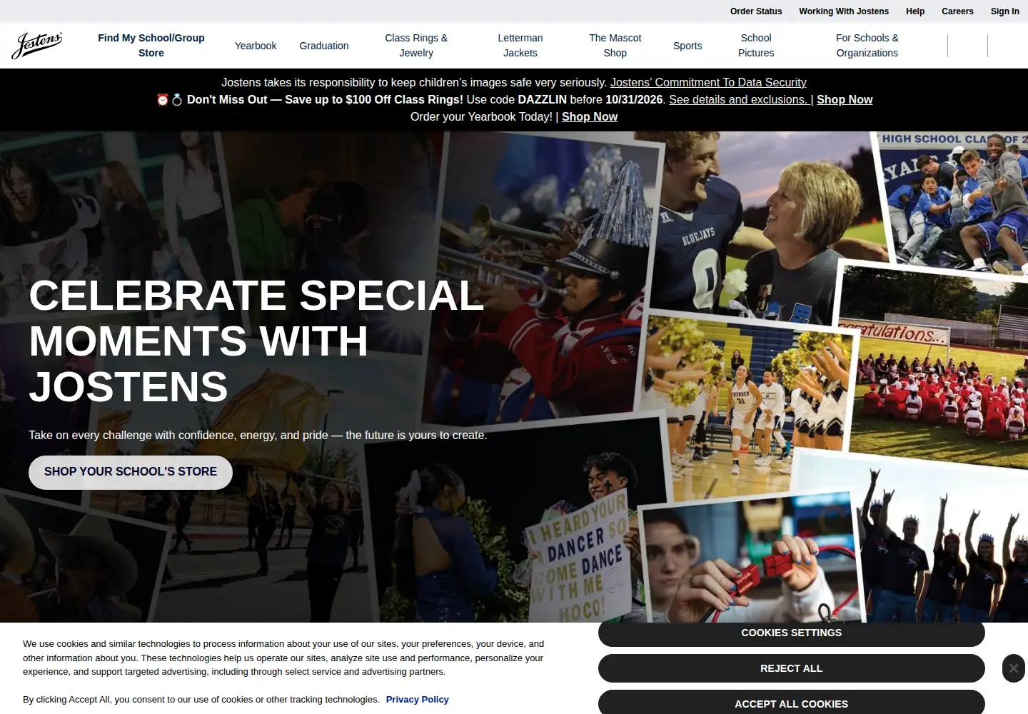 Screenshot of jostens.com
