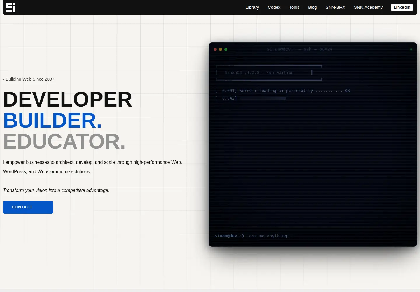 Screenshot of sinanisler.com