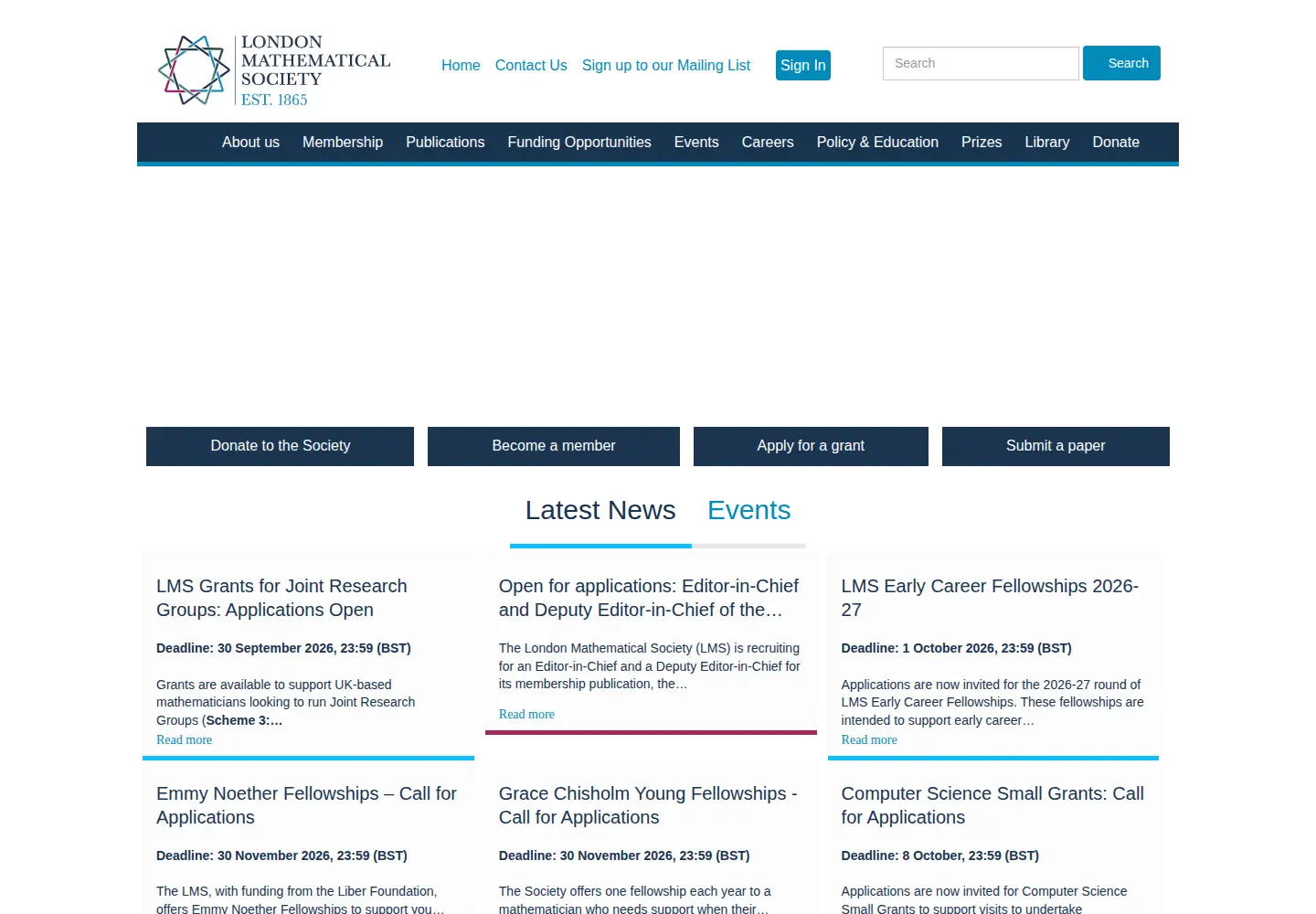 Screenshot of lms.ac.uk
