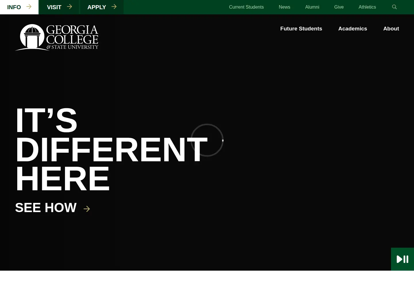 Screenshot of gcsu.edu