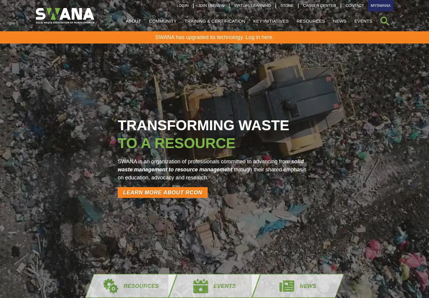 Screenshot of swana.org