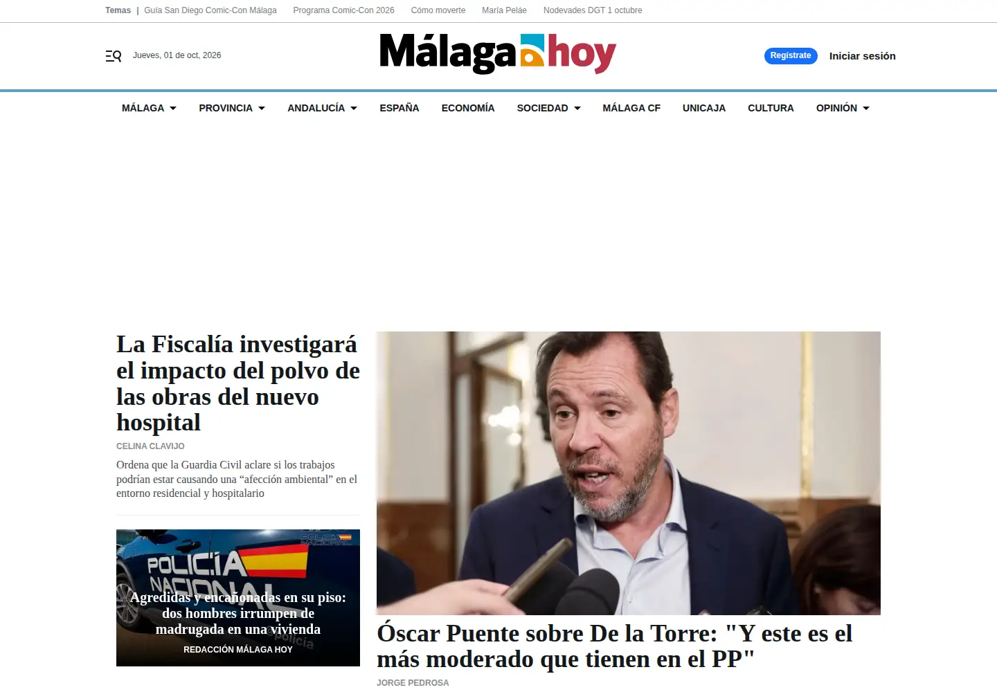 Screenshot of malagahoy.es