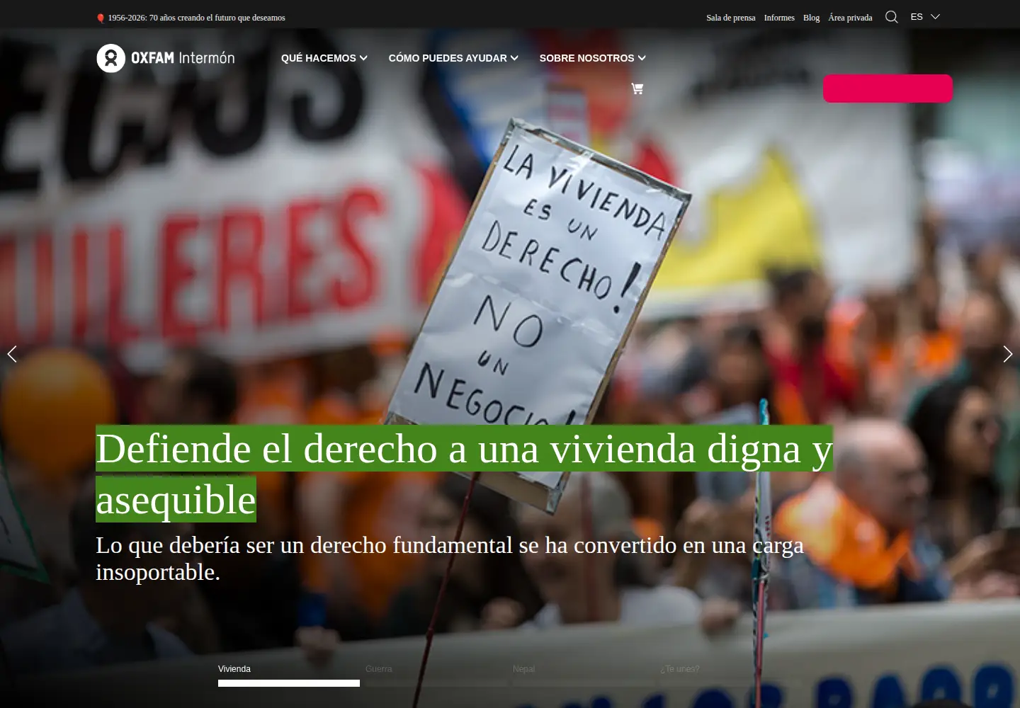 Screenshot of oxfamintermon.org