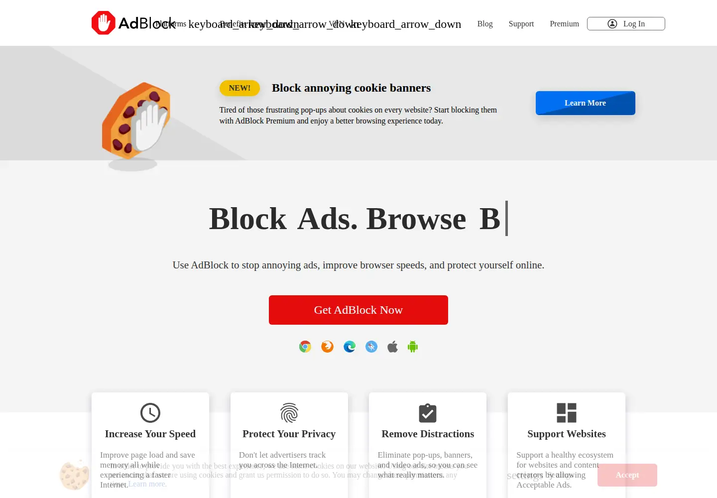 Screenshot of getadblock.com