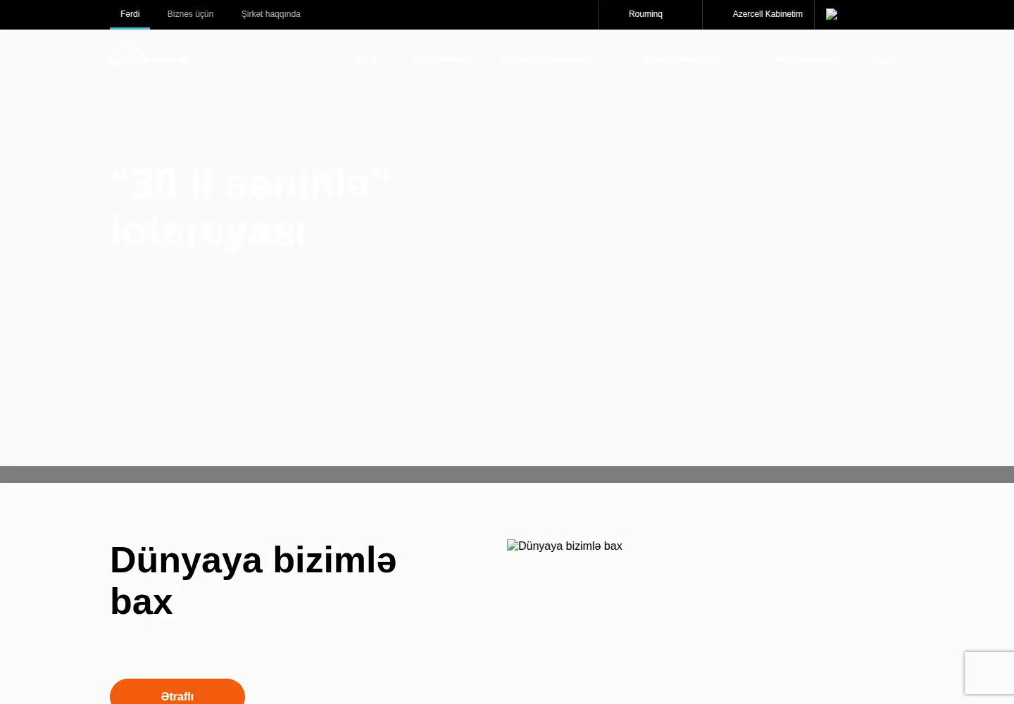 Screenshot of azercell.com