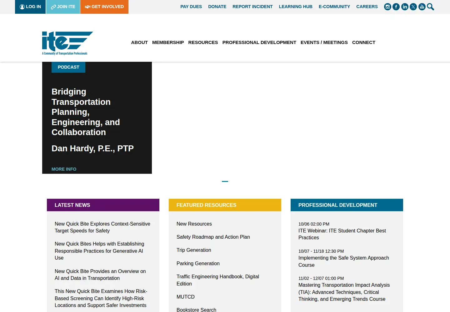 Screenshot of ite.org