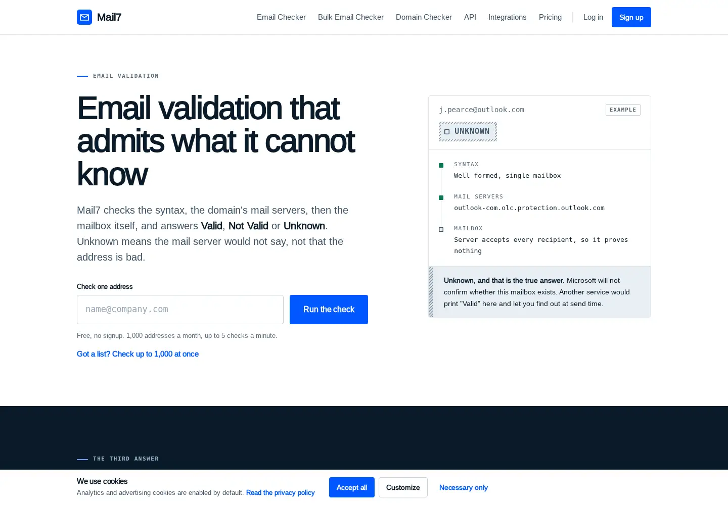 Screenshot of mail7.net